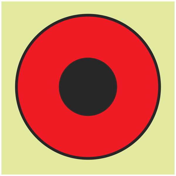 IMO - Fire Control Symbols Push-button/switch for fire alarm Photoluminescent Sign IMO 6002