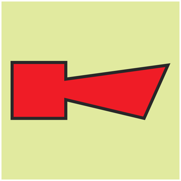 IMPA 33.6003 Horn Fire Alarm Sign