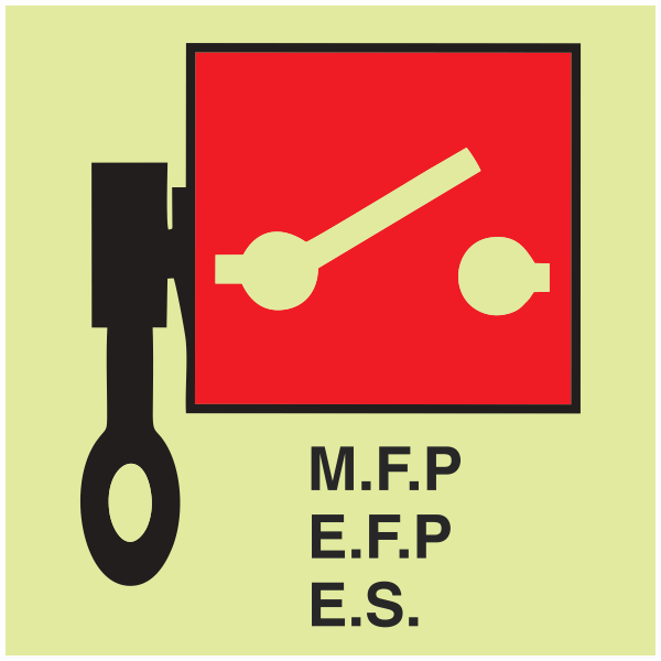 IMPA 33.6020 Remote Controlled Fire Pumps or Emergency Switches Sign