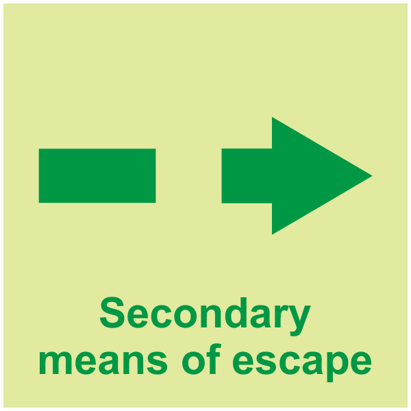 IMPA 33.6071 Secondary Means Of Escape Sign