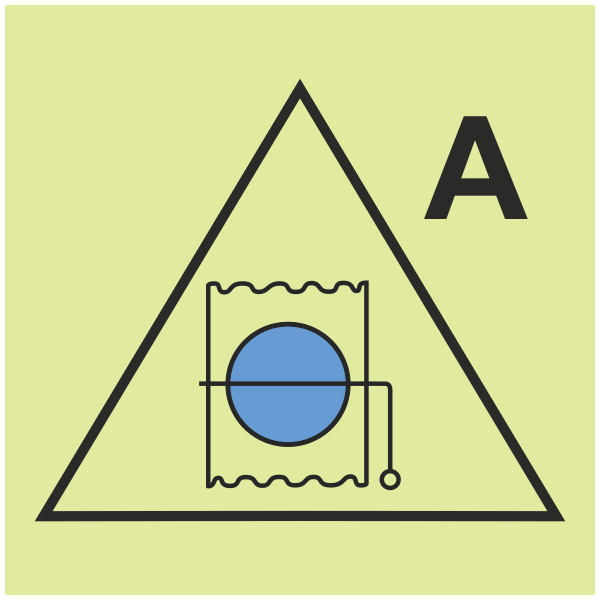IMPA 33.6790 Remote Control for Fire Dampers in Accommodation or Service Spaces Sign