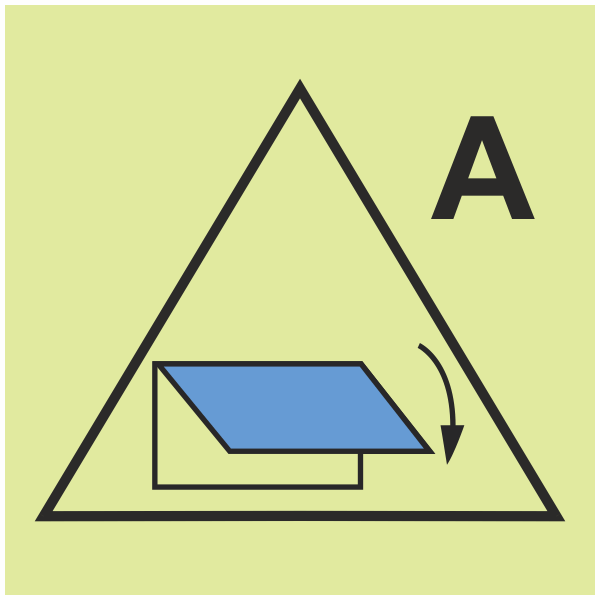 IMPA 33.6793 Remote Control for Closing Device for Ventilation Inlet and Outlet for Accommodation and Service Spaces Sign