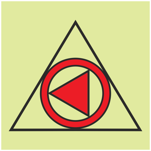 IMPA 33.6799 Remote Control for Emergency Fire Pump or Fire Pump Supplied by the Emergency Source of Electrical Power Sign