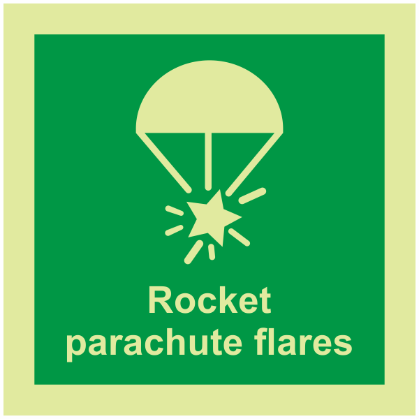 IMPA 33.4117 Rocket Parachute Flares Sign