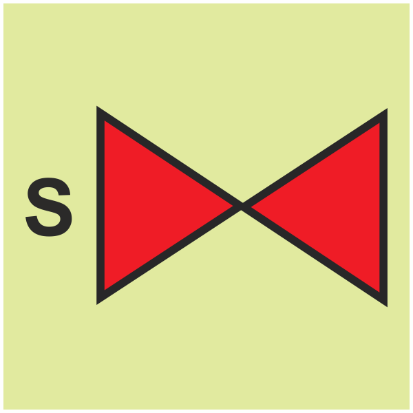 IMPA 33.6047 Sprinkler Section Valve Sign