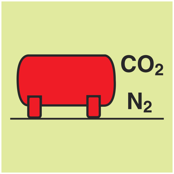 IMPA 33.6075 CO2 Nitrogen Bulk Installation Sign