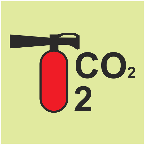 IMPA 33.6082 2kg CO2 Fire Extinguisher Sign