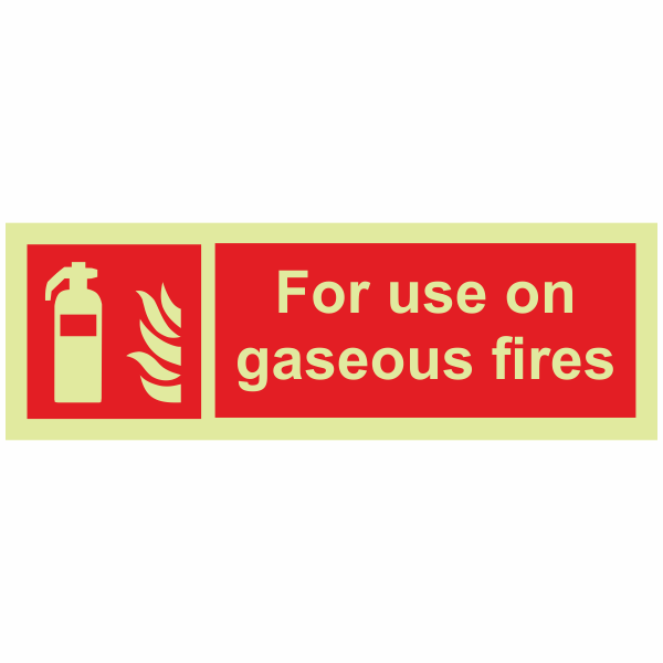 IMPA 33.6138 For Use On Gaseous Fires Sign