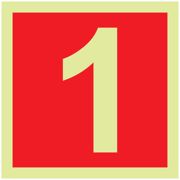 IMPA 33.6201 Number 1 Sign IMPA 33.6201 Number 1 Sign