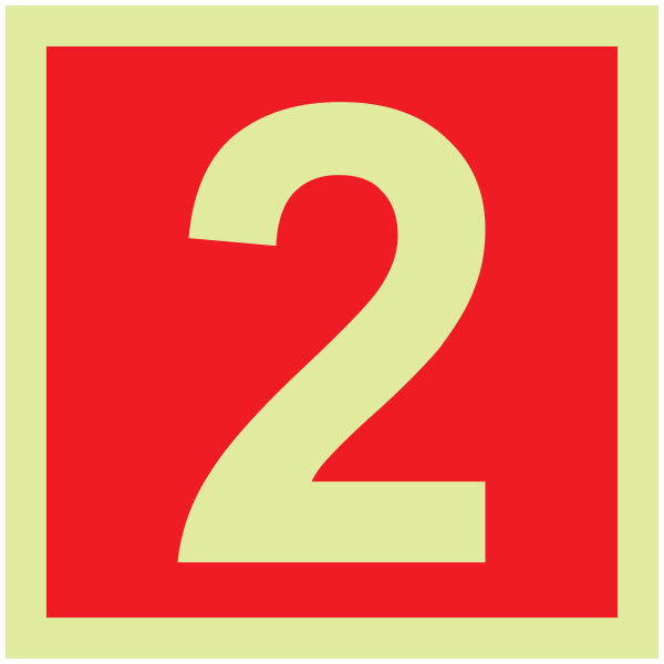 IMPA 33.6202 Number 2 Sign IMPA 33.6202 Number 2 Sign