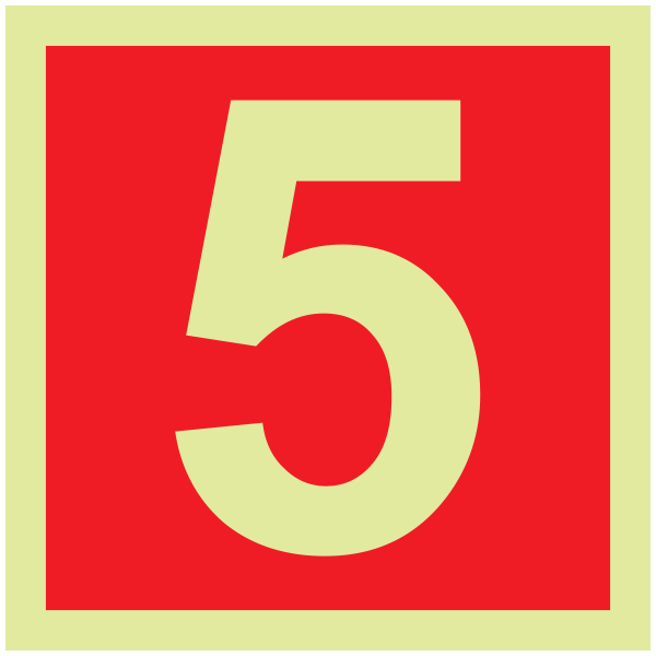 IMPA 33.6205 Number 5 Sign IMPA 33.6205 Number 5 Sign