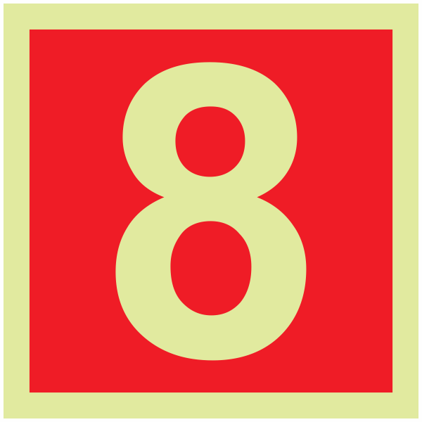 IMPA 33.6208 Number 8 Sign IMPA 33.6208 Number 8 Sign