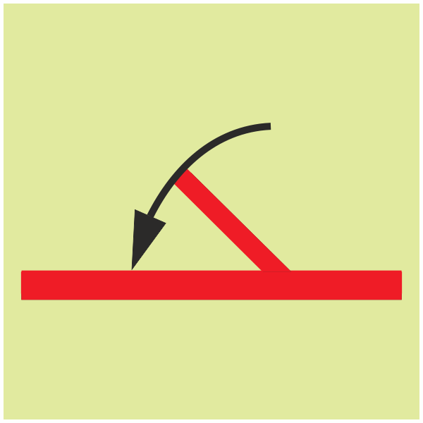IMPA 33.6760 A-Class Hinged Self Closing Fire Door Sign