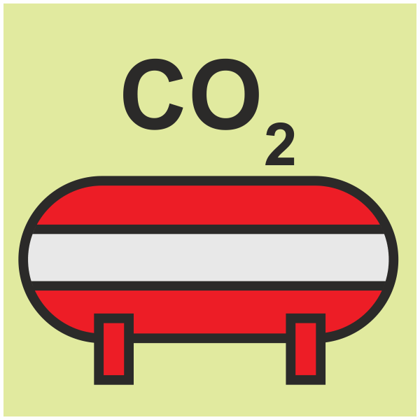 IMPA 33.6820 Fixed Fire Extinguishing Installation CO2 Sign IMPA 33.6820 Fixed Fire Extinguishing Installation CO2 Sign