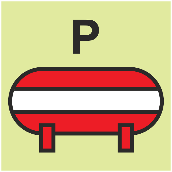 IMPA 33.6824 Fixed Fire Extinguishing Installation Powder Sign IMPA 33.6824 Fixed Fire Extinguishing Installation Powder Sign