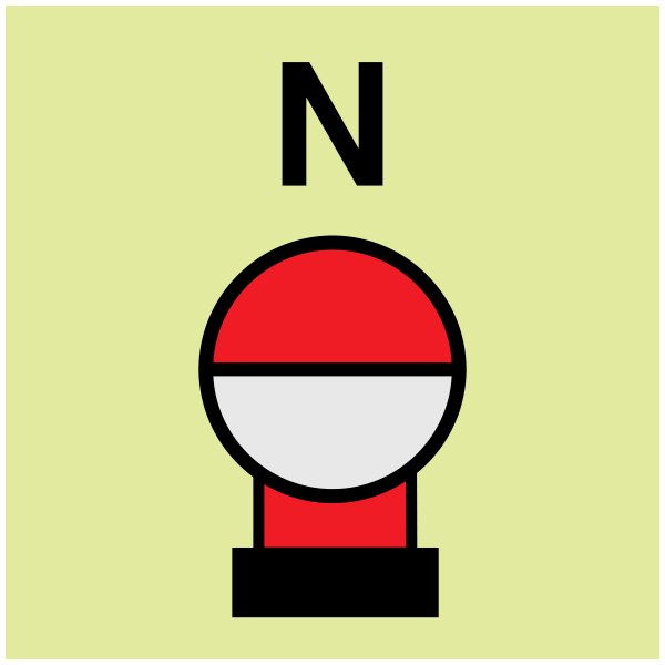 IMPA 33.6833 Fixed Fire Extinguisher Bottle Placed in a Protected Area Nitrogen Sign IMPA 33.6833 Fixed Fire Extinguisher Bottle Placed in a Protected Area Nitrogen Sign