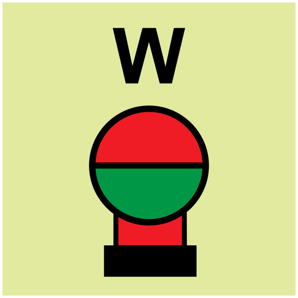 IMPA 33.6837 Fixed Fire Extinguisher Bottle Placed in a Protected Area Water Sign IMPA 33.6837 Fixed Fire Extinguisher Bottle Placed in a Protected Area Water Sign