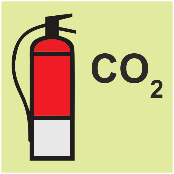 IMPA 33.6847 Fire Extinguisher CO2 Sign