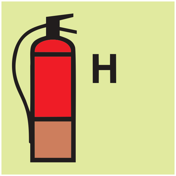 IMPA 33.6848 Fire Extinguisher Halon Halon Replacement Sign
