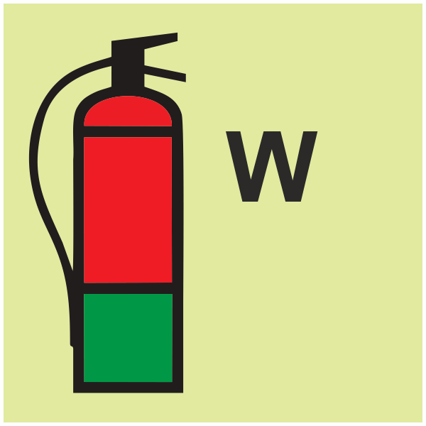 IMPA 33.6851 Fire Extinguisher Water Sign