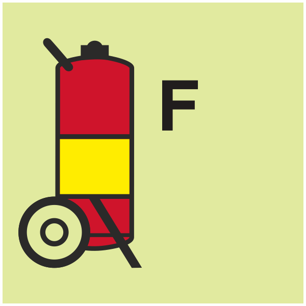 IMPA 33.6854 Wheeled Fire Extinguisher Foam Sign