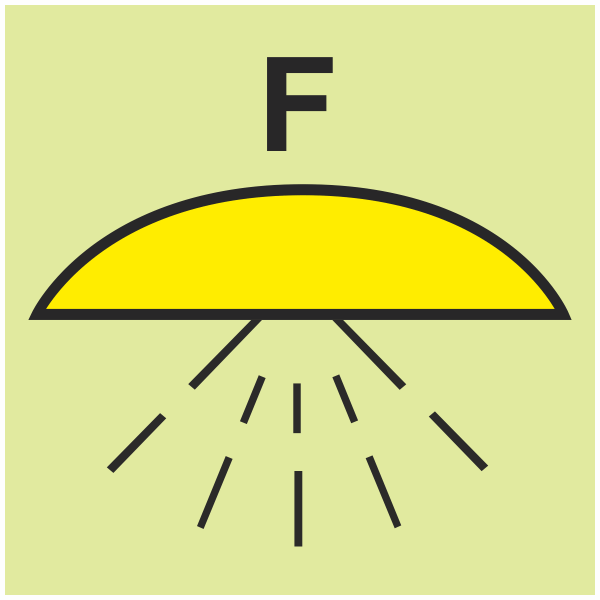 IMPA 33.6861 Space or Group of Spaces Protected by Fire Extinguisher System Foam Sign