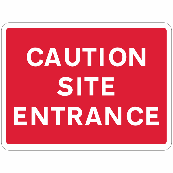 Caution Site Entrance Quick-Lock Sign