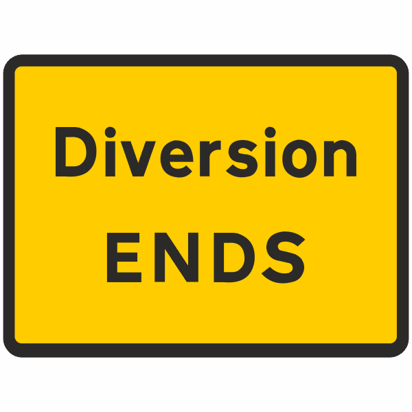 DOT 2702 Diversion Ends Quick-Lock Sign