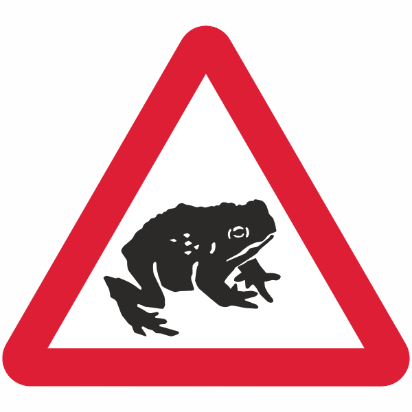 DOT 551.1 Migratory toad crossing ahead sign