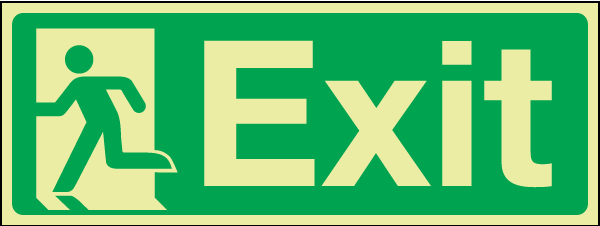 Exit Left Running Man