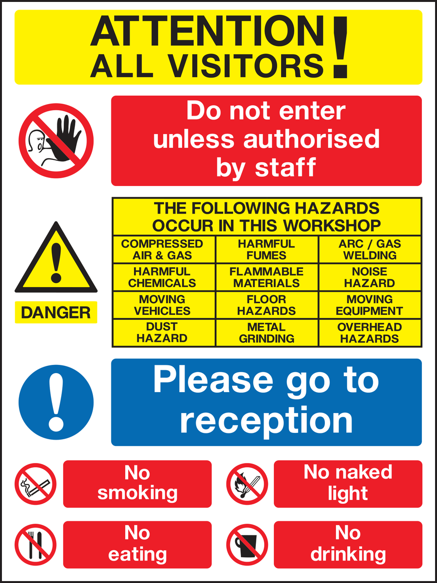 Attention all visitors do not enter unless authorised by staff sign