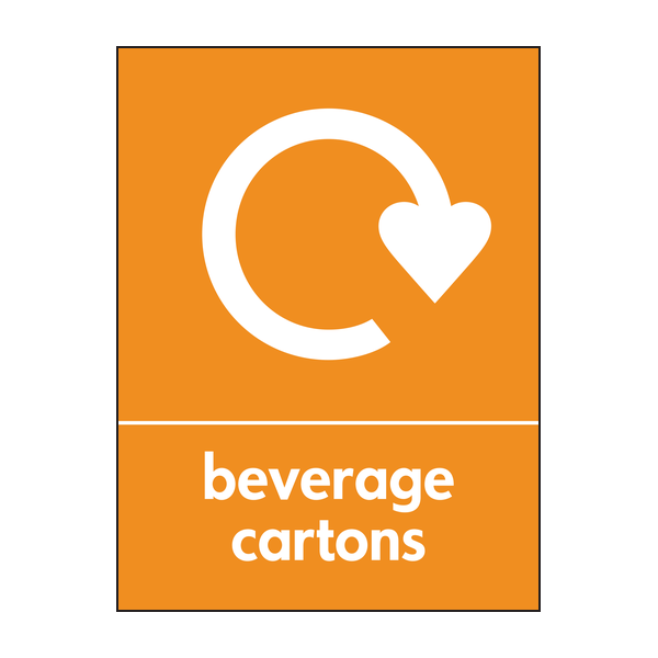 Beverage Cartons Waste Recycling Signs WRAP Recycling Signs