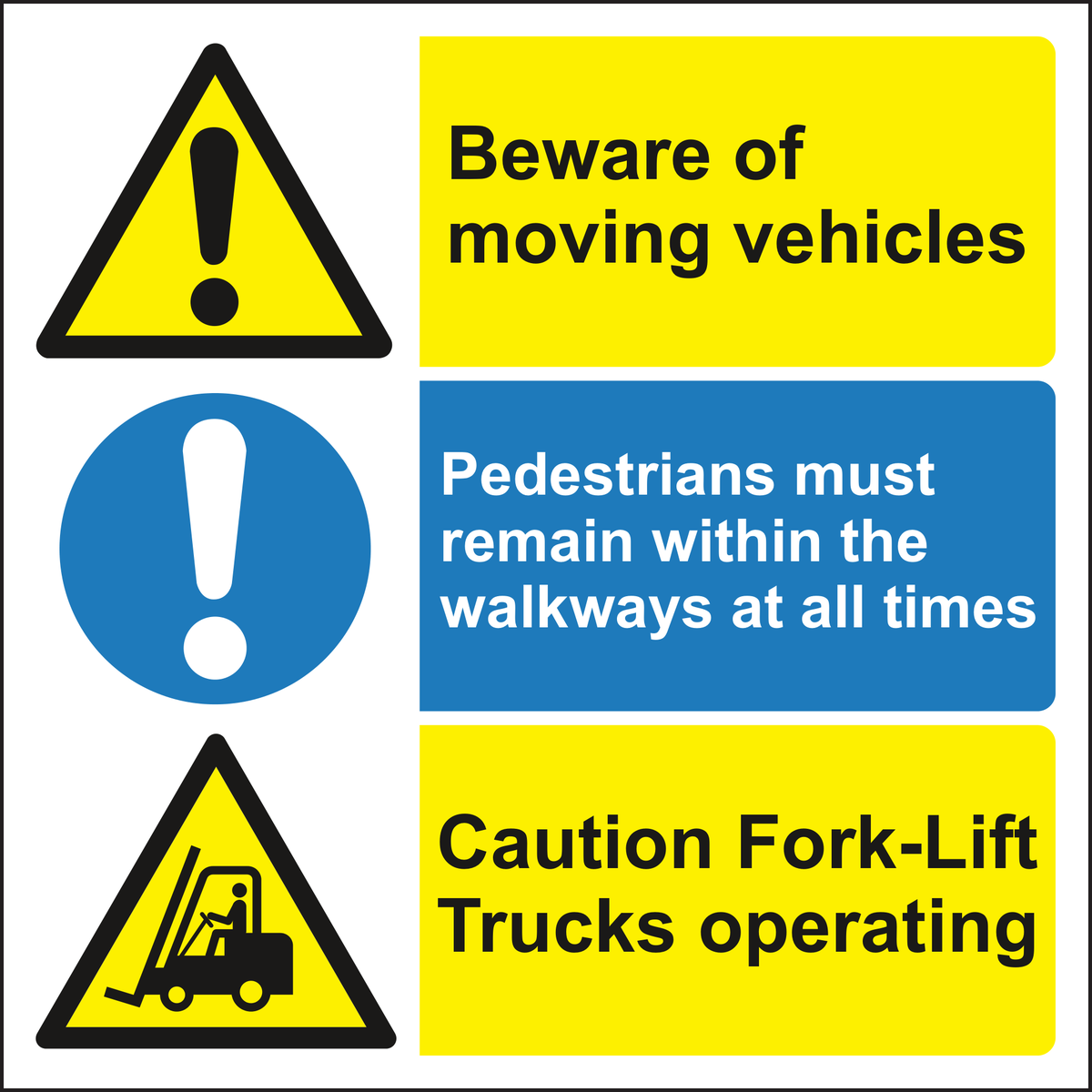 Beware Moving Vehicles Sign