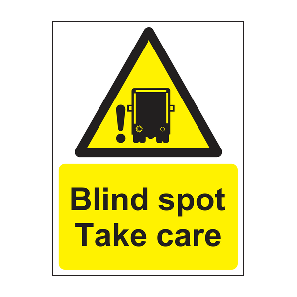 Blind Spot Take Care Sign Blind Spot Take Care Sign