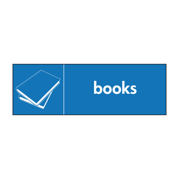 Books Waste Recycling Signs WRAP Recycling Signs