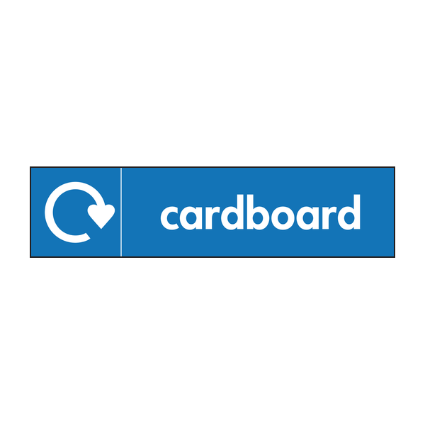 Cardboard Waste Recycling Signs WRAP Recycling Signs