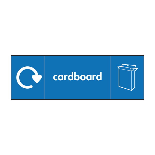 Cardboard Waste Recycling Signs WRAP Recycling Signs
