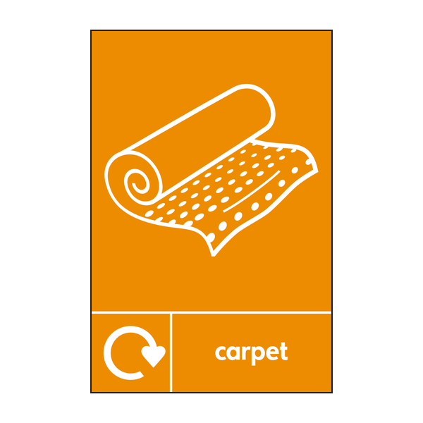 Carpet Waste Recycling Signs WRAP Recycling Signs 