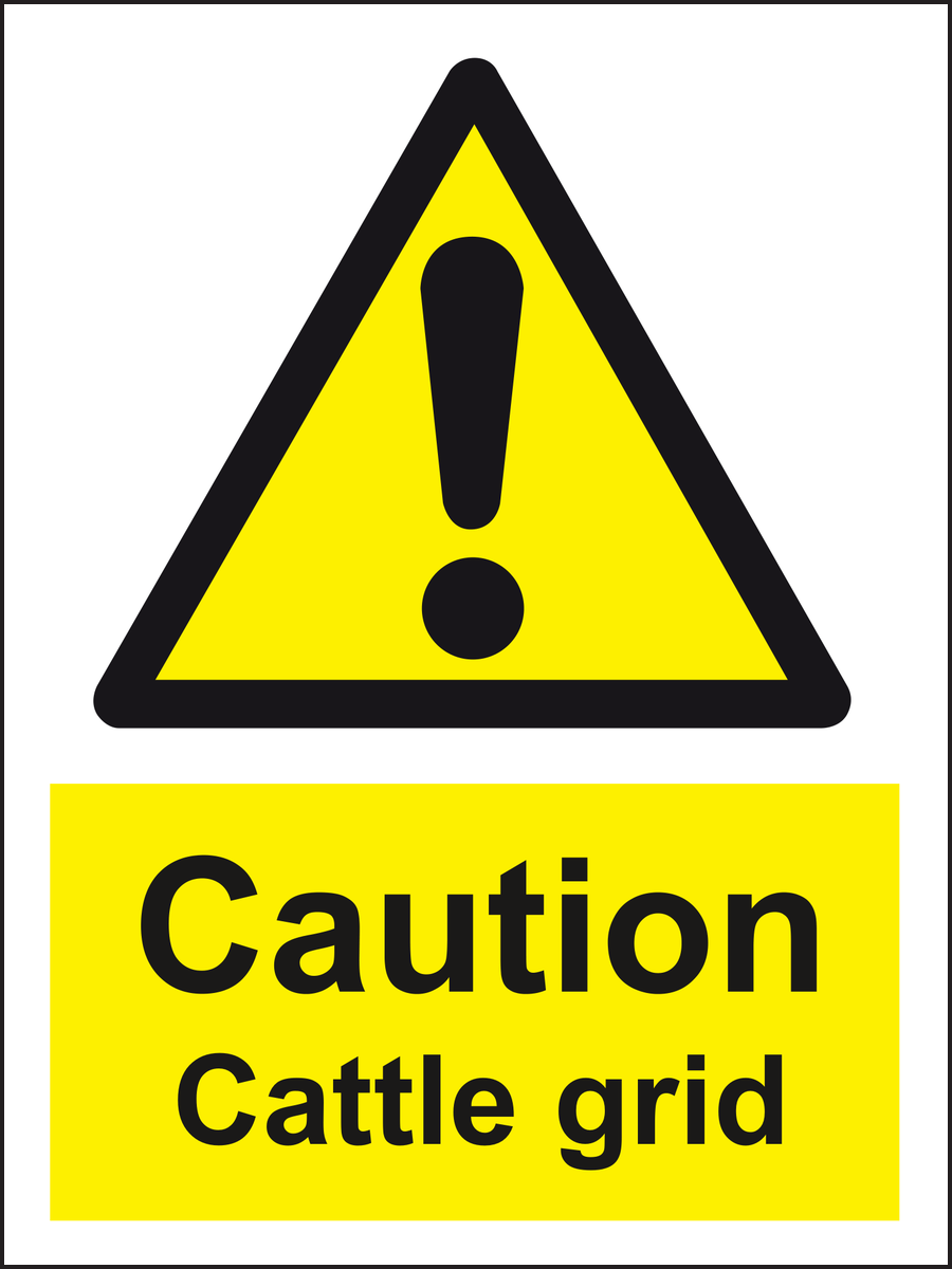 Caution Cattle Grid Sign