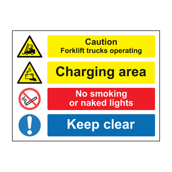 Caution Forklift trucks operating sign