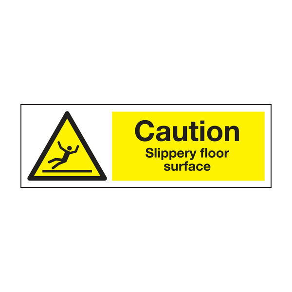 Caution slippery floor surface sign Caution slippery floor surface sign