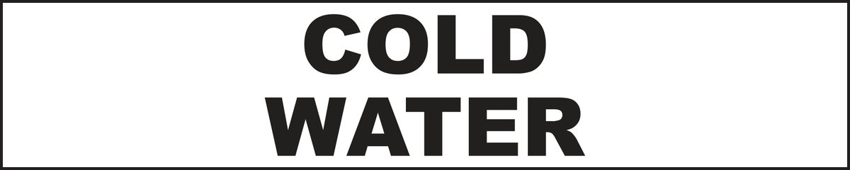 Cold water labels - Pipeline labels