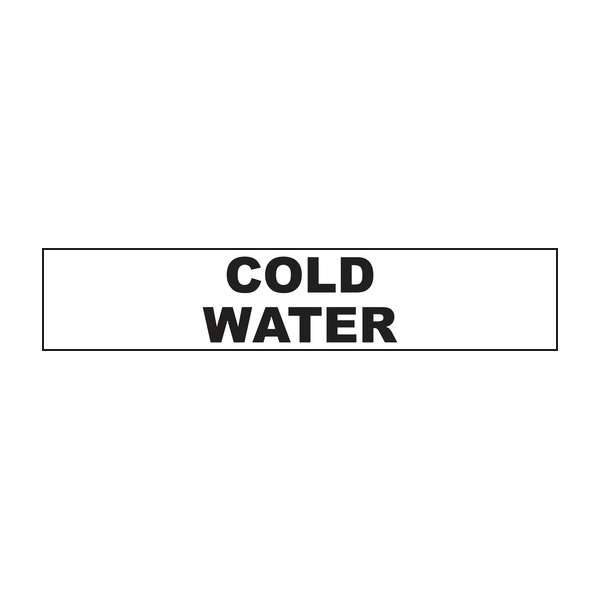 Cold water labels - Pipeline labels Cold water labels - Pipeline labels
