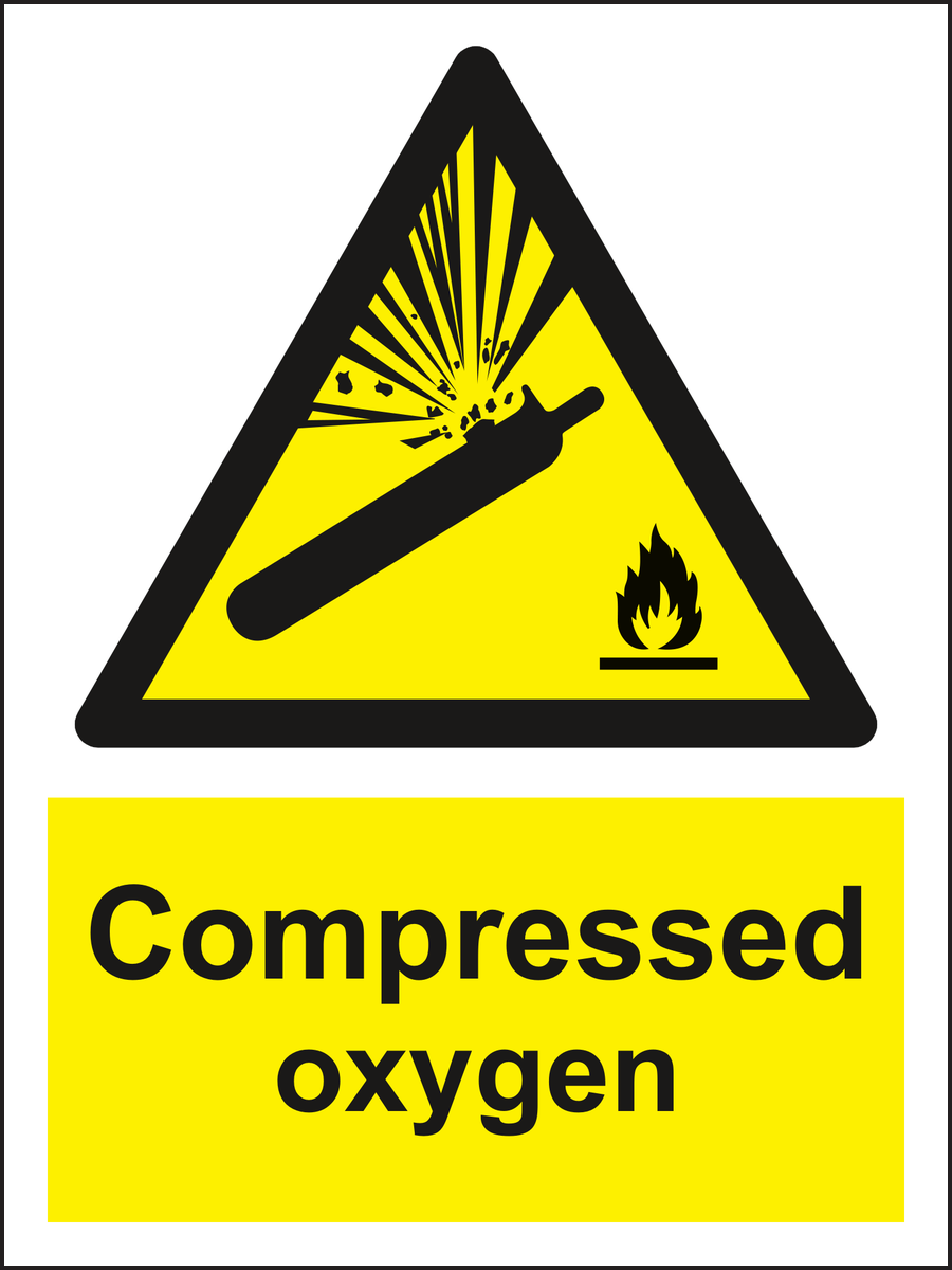 Compressed oxygen sign