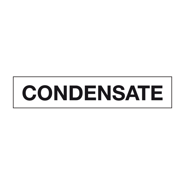 Condensate labels - Pipeline labels Condensate labels - Pipeline labels