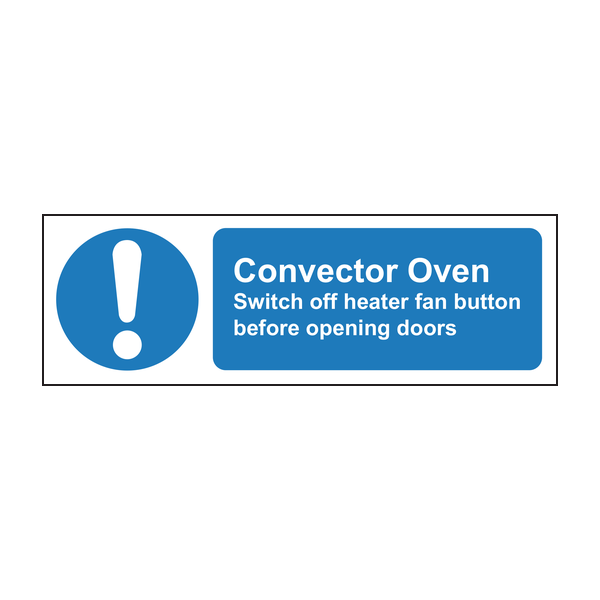 Convector oven sign Convector oven sign