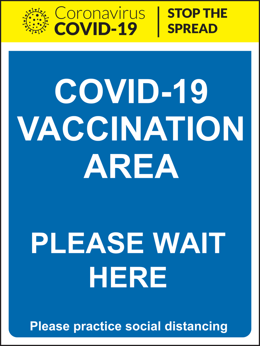 COVID-19 Vaccination Area Sign