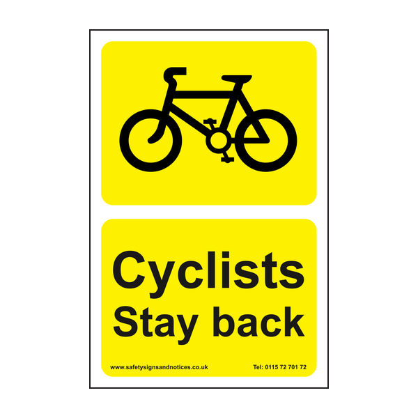 Cyclists Stay Back Sticker Cyclists Stay Back Sticker