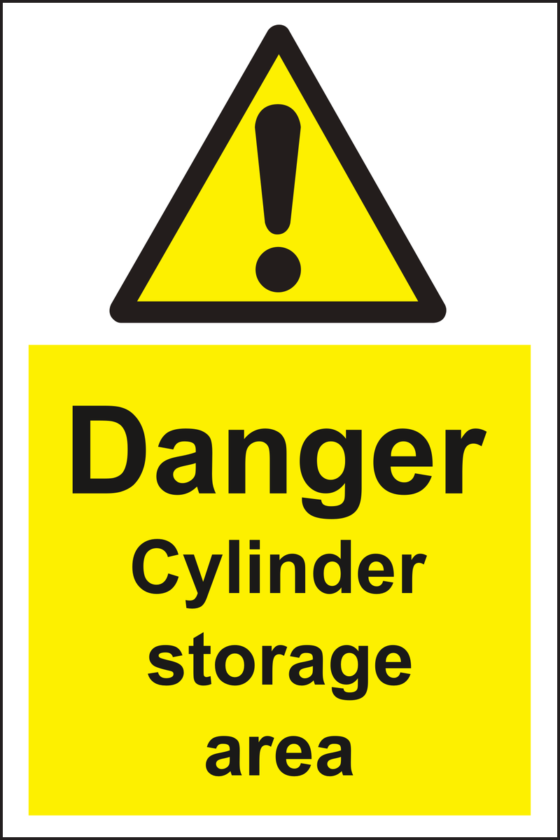 Danger Cylinder Storage Area Sign