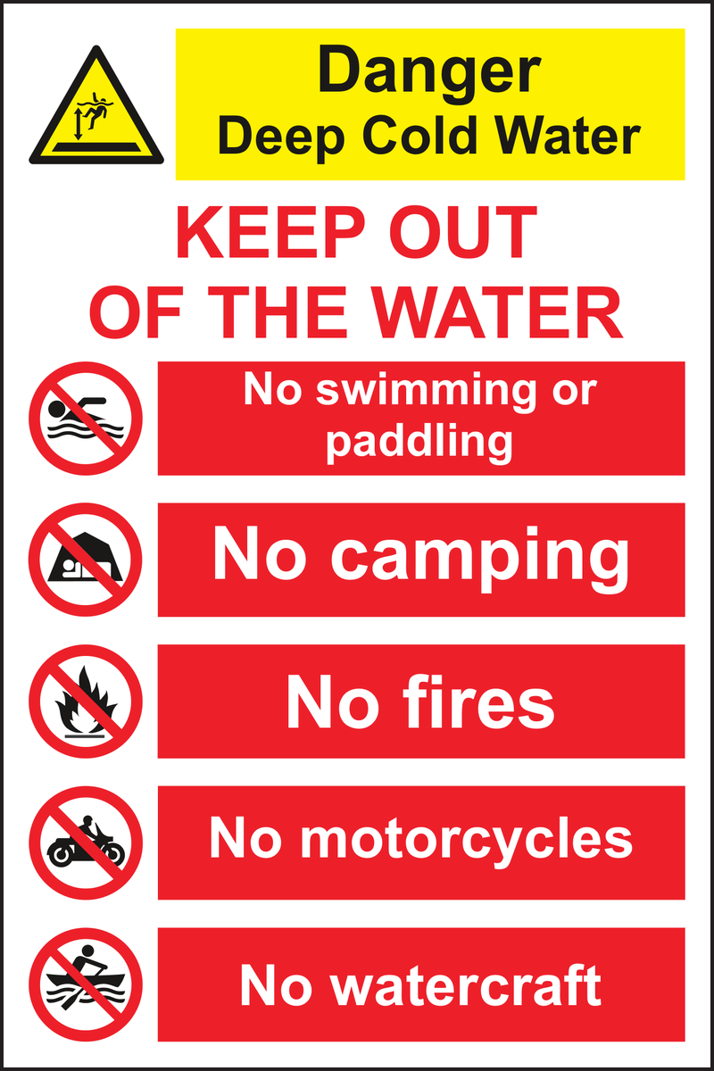 Danger Deep Cold Water Sign